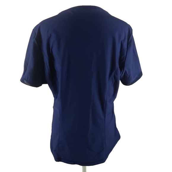 Form By Cherokee Women's Scrub Top Size Medium Nursing Medical Navy Blue Stretch - Picture 5 of 7